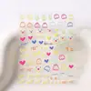 Pegatinas de Uñas en Relieve de Moda con Líneas, Graffiti, Ositos, Flores, Calcomanías 3D para Uñas Delgadas y Flexibles