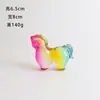 Adorno de Caballo del Zodiaco de Vidrio de Zibo, Decoración para Coche de Caballo Tang, Decoración de Escritorio de Oficina, Regalo para las Fiestas de Año Nuevo