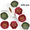 Etiquetas Engomadas para Regalo con Sello Postal Navideño Transfronterizo de Forma Irregular 1 pulgada Embalaje de Regalo DIY Pegatinas de Sellado Impresas a Color