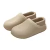 Pantuflas de Algodón Impermeables Invierno Más Terciopelo Cálido EVA Impermeable Parte Superior Hogar Interior Antideslizante Se Pueden Usar al Aire Libre Pantuflas de Algodón de Punta Cerrada