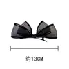 Pinza de pico de pato con lazo negro para mujer, pinza para flequillo frontal, horquilla lateral rota, pinza de malla de una palabra, horquilla para el cabello, tocado