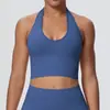 Nuevo Sujetador Deportivo Yoga Sexy Hermoso de Espalda Halter Transpirable Sin Costuras Europeo y Americano Ropa Exterior Chaleco de Fitness para Correr