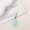 Cadena para teléfono de girasol ins llavero con cuentas colgante diy decoración hecha a mano para bolso accesorio de cordón anti-pérdida