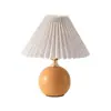 Estilo ins alta aparência luminária de mesa plissada retrô nórdica garota celebridade da internet quarto simples atmosfera de cabeceira luz noturna