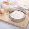 Herramientas de horneado cocina acero inoxidable tamiz de harina manual redondo tamiz de harina 40 mallas fino tamiz de harina pantalla tamiz
