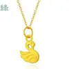 Nuevo collar colgante de cisne dorado para mujer de Vietnam Colgante elegante y de moda japonés y coreano No se decolora con el tiempo