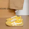Zapatos de entrenamiento alemanes amarillos, nueva colección de otoño, estilo popular, versátiles, modernos, adecuados para viajes, deportes y uso casual, transpirables, zapatos de vestir sencillos para mujer