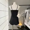 Shorts saia de cetim perolado com caimento, cintura baixa, DNA Doce e Picante, em linha A, para mulheres, shorts anti-exposição para primavera e verão