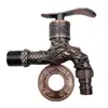 Torneira em Forma de Dragão para Tanque de Lavar Chão de Varanda, Torneira de Água Universal Antifurto Montada na Parede, Torneira de Cobre Antigo, Abertura Rápida