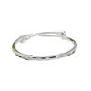 Pulsera de Plata Esterlina 9999 para Mujer Mariposa Sólida Push-Pull Vientre Redondo Pulsera Juvenil para Novia Regalo de Cumpleaños