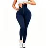 Pantalones moldeadores de cintura ultra alta abotonados para mujer, pantalones de yoga moldeadores de compresión para control de abdomen, pantalones ajustados de alta elasticidad, disponibles en todas las tallas regulares