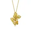 Colar de Seda Três Borboletas Feminino Fashion Elegante Luxo Leve High-end Design Vazado Corrente para Clavícula Presente para Namorada