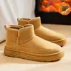 Botas de Nieve del Noreste para Hombre Invierno Terciopelo Cálido Zapatos Grandes de Algodón para Hombre Integrado de Piel Antifrío Zapatos de Pan Antideslizantes e Impermeables