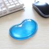 Mouse Pad de Pulso de Cristal Fofo em Formato de Coração Transparente Suporte para Mão Confortável para Escritório Silicone para Pulso Personalizável para Publicidade