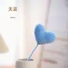 Buquê de Coração de Lã Tricotado à Mão Flores Simuladas Toque de Luxo Arranjo de Cena Decoração de Flor Artificial Decoração de Casa Yimian