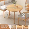 Mesa redonda pequeña color madera maciza mesa de comedor hogar apartamento pequeño mesa simple para comer catering comercial balcón conjunto de mesa y silla de negociación