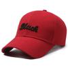 Gorra de Béisbol Rígida para Mujer, Estilo Coreano, Bordado de Letras Negras, Sombrilla Casual de Moda para Exteriores, Venta al por Mayor