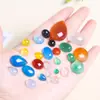 Anillo redondo de ágata multicolor talla completa ágata roja anillo diy joyería accesorios de ropa fabricantes suministro directo mayoreo