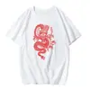 Camiseta para Hombre Grunge Camisetas para Mujer Harajuku Cuello Redondo Dragon