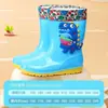 Botas de chuva dinossauro crianças Meninos Meninas alunos do ensino fundamental forradas com fleece quentes sapatos de água para bebê antiderrapante à prova d'água botas de chuva de algodão