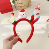 Diadema Navideña de Oso Lindo Tocado Lazo Rojo Atmósfera Femenina Vestido Festivo Foto Cos Accesorios para el Cabello