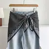 Pañuelo Triangular Cabeza Árbol de Coco Verde Francés para Mujer Estilo Pastoral Primavera Otoño Cubre Trasero Cinturón de Cintura Adorno para la Cabeza Protección Solar Bufanda de Seda Chal