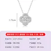 Collar de Plata S925 para Mujer con Moissanita de Trébol de Cuatro Hojas Totalmente Incrustado Suministro Directo de Fábrica Lujo Ligero Deslumbrante Suerte Versátil Para Uso Diario