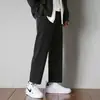 Pantalones ligeros de seda helada de secado rápido para hombre, pantalones casuales elásticos, pantalones deportivos elásticos de corte holgado para verano, pantalones versátiles