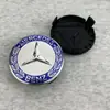 Adecuado para Tapas de Cubo de Rueda Mercedes 75mm, Tapas de Cubo de Rueda Modificadas para Todos los Modelos Mercedes, Tapas Centrales de Espiga Negro y Plata