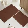 Conjunto Transfronteiriço de 2 Peças de Tapetes Lisos de Chenille de Pelo Curto, Capachos Resistentes a Manchas para Entrada, Capachos Antiderrapantes para Banheiro, Dropshipping