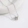 Colar de Aço Titânio Prateado para Mulheres, Venda Quente na Live do TikTok, Corrente de Clavícula Versátil da Moda, Celebridade da Internet, Joia que Não Desbota