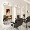 Espejo de barbería Espejo de salón de celebridad de Internet conjunto de gabinete de espejo espejo de pared de un solo lado para cortar el pelo espejo para permanente y tinte de salón