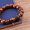 Pulsera de Cuentas Estilo Antiguo de Huanghuali Natural Pixiu Zhaozhaojinwen Cuentas Budistas para Hombres y Mujeres, Tamaño Exquisito