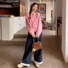 Pantalones para Mujeres Embarazadas 2025 Nuevo Primavera y Verano Retro Sueltos Rectos Casuales Pierna Ancha Pantalones Diseño Trendy Sentido Adelgazantes Pantalones