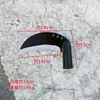 Hoz de Acero Completo Acero Manganeso 65 Corte de Hierba Tala de Árboles Mango Doble Propósito Corte y Siega Camping Pesca al Aire Libre Hoz Cosecha Gancho Grande Cuchillo