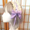 Una generación de pelo lindo tocado de sirvienta Lolita japonés banda para el pelo Lo Niang banda para el pelo de cosplay encaje orejas de conejo banda para el pelo