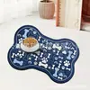 Alfombrilla para Mascotas con Forma de Hueso Temu Transfronteriza, Tierra de Diatomeas, Absorbente de Agua, Antideslizante, a Prueba de Salpicaduras de Comida, Alfombrilla Fácil de Cuidar, Dropshipping