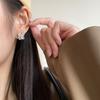 Pendientes plisados de textura irregular en plata de ley s925, diseño de nicho, de marca europea y americana, 8481X
