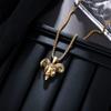Diseño Original Collar con Cabeza de Oveja del Zodiaco Colgante de Personalidad de Moda Tendencia Gargantilla Accesorio Versátil de Gama Alta para Mujer
