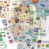 Stickers Infeel.Me Cuatro Estaciones Radio Estilo Japonés Manual de Comida Funda para Teléfono Móvil Álbum de Fotos Tarjeta Pequeña Decoración DIY Guka