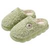 Zapatillas de felpa de suela gruesa antideslizante cálidas para el hogar de interior para otoño e invierno 2025 para mujer