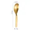 Colher de Lixar Quadrada de Aço Inoxidável com Cabo Longo Colher de Comer Colher de Alimentação Doméstica de Alta Qualidade Exquisita Colher de Iogurte