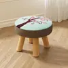 Taburete Pequeño para Uso en Casa, Taburete Bajo Pequeño, Taburete Redondo de Madera Maciza, Taburete Hongo, Banco Lindo para Niños, Taburete Suave para Sentarse, Taburete Creativo para Cambiarse los Zapatos