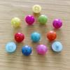 Botões de Pérola Imitação Coloridos em Forma de Cogumelo, Semicírculo com Pé de Botão, 10/18mm