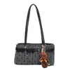 Bolso baguette retro de lunares de moda estilo coreano para mujer, nuevo bolso de hombro de moda para el otoño de 2026, bolso de axila versátil de alta gama
