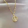 Collar de Perlas de Alta Calidad para Mujer Chapado en Oro Real Microincrustado con Circonita Lujo Ligero Exquisito Nicho Cadena para Clavícula Accesorios de Alta Calidad