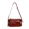 Bolso de Hombro Individual Retro de Lujo Ligero para Mujer Verano 2025 Gran Capacidad Casual Estilo Motociclista Bolso Cruzado Versátil