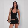 Conjunto de Colete Esportivo Feminino Verão 2025 Sexy Casual Versátil Slim Fit Conjunto Simples Y2K