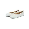 Zapatos de Piel de Vaca Arrugada Elegantes y Únicos con Dedos Divididos Otoño 2026 Planos de Punta Redonda Plegados de Cuero Genuino Piel de Cerdo Zapatos Bajos Individuales para Mujer