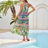 Vestido de Color Block Estampado Tallas Grandes Europeo y Americano 2026, Más Vendido en Amazon, Vestido de Mujer